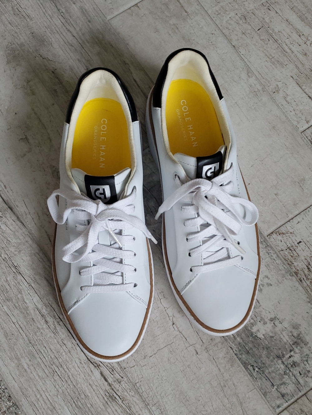 Cole Haan Women's 7.5 White Leather Sneakers Grandpro Grand Series